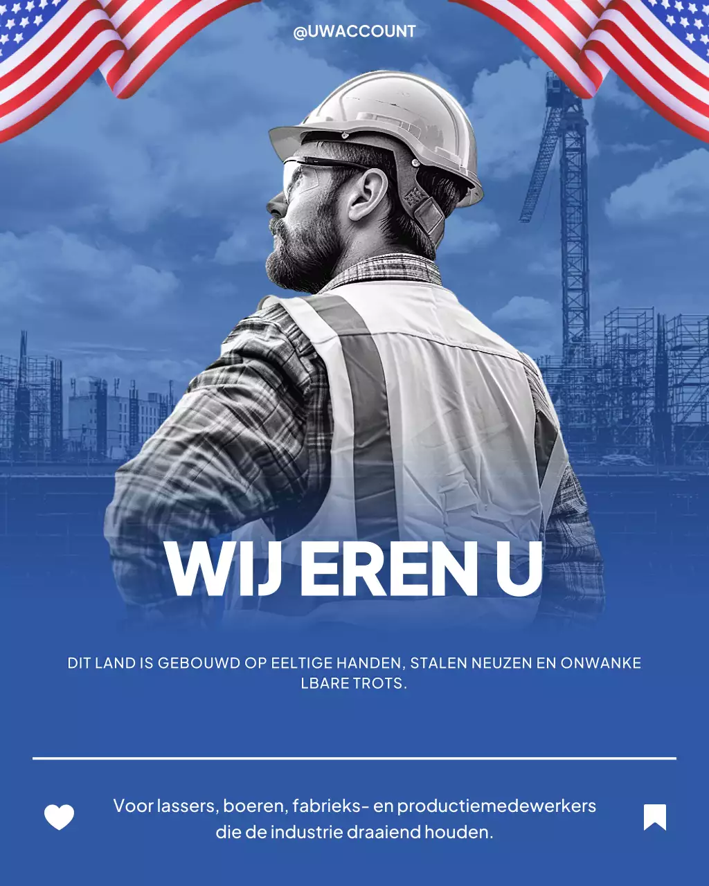 Instagram-bericht ter ere van de Dag van de Arbeid