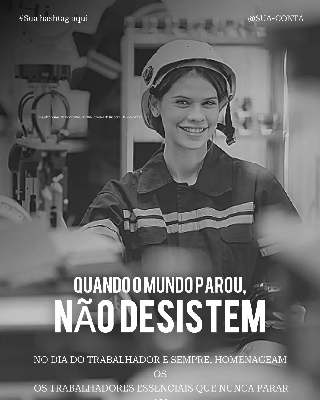 Homenagem motivacional ao Dia do Trabalho para postagem no Instagram