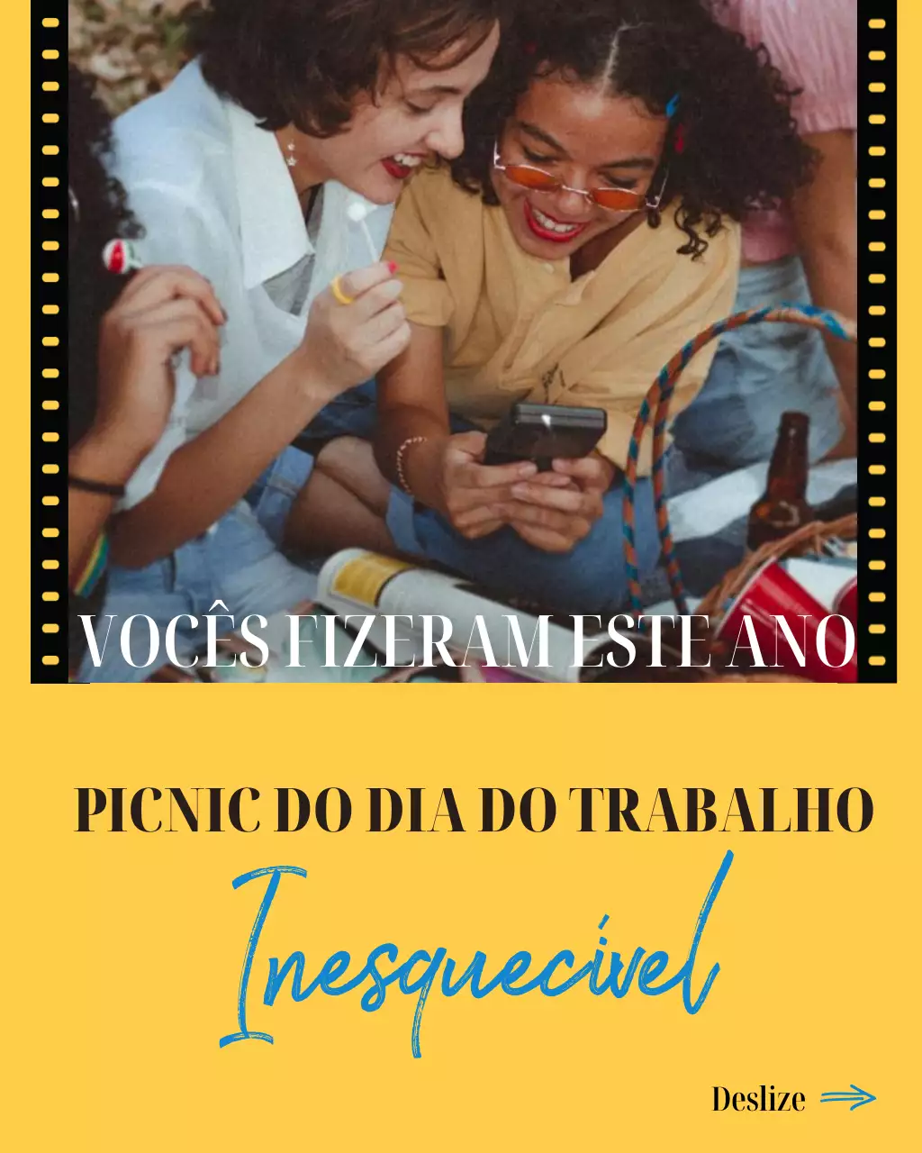 Postagem de piquenique do Dia do Trabalho no Instagram