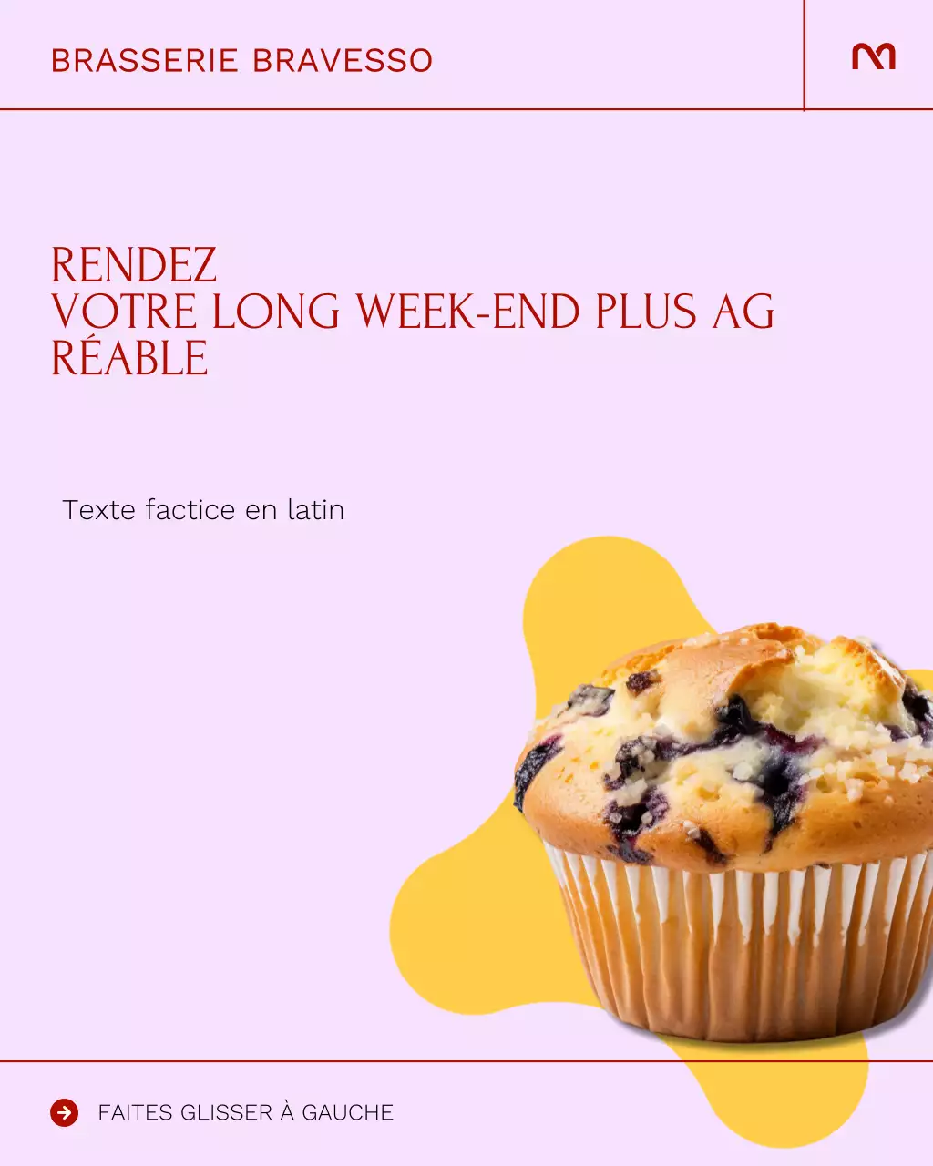 Publication Instagram de promotion de la boulangerie Beige Modern Grid