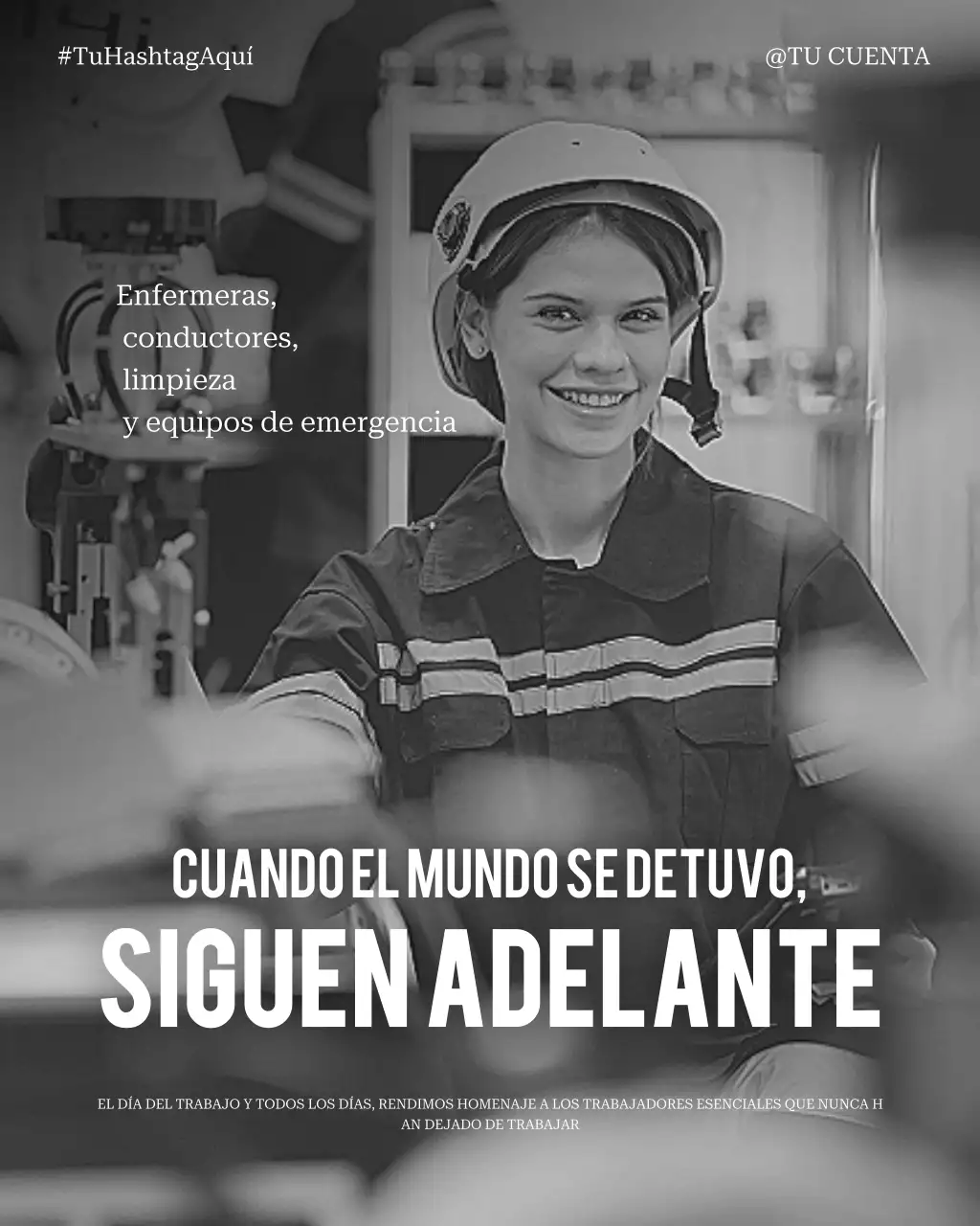 Homenaje motivacional del Día del Trabajo para publicación de Instagram