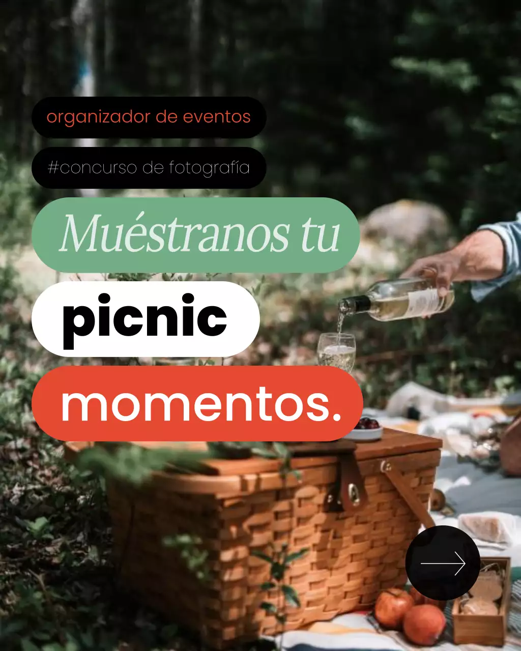 Publicación de Instagram para promocionar el concurso de fotografía de picnic