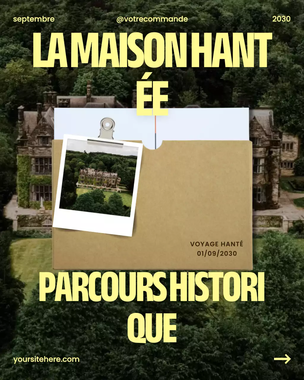 Publication Instagram de l'événement hanté Green Vintage