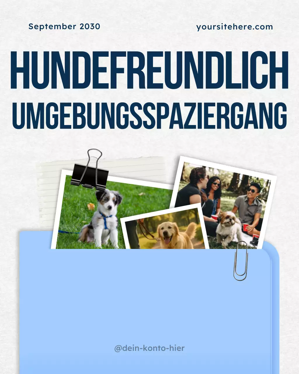 Blue Modern Pet Event Ankündigung Instagram Post
