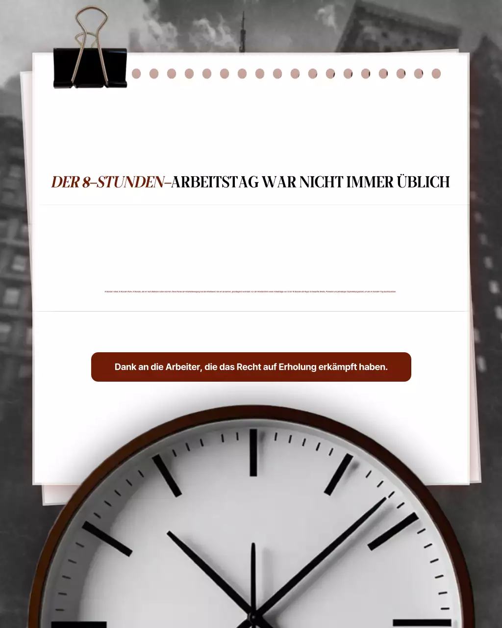 Ankündigung der Black Vintage Labor History Instagram-Post