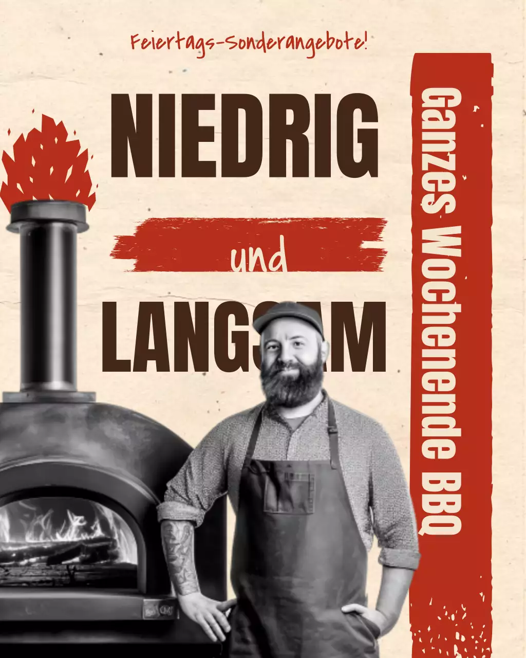 Instagram-Post zur Retro-BBQ-Food-Truck-Werbung