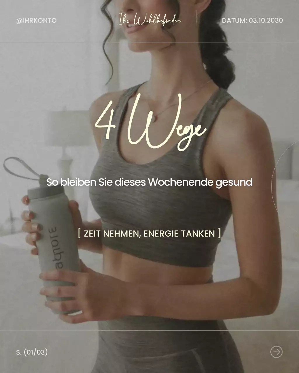 Instagram-Beitrag „Grey Modern Wellness Guide“