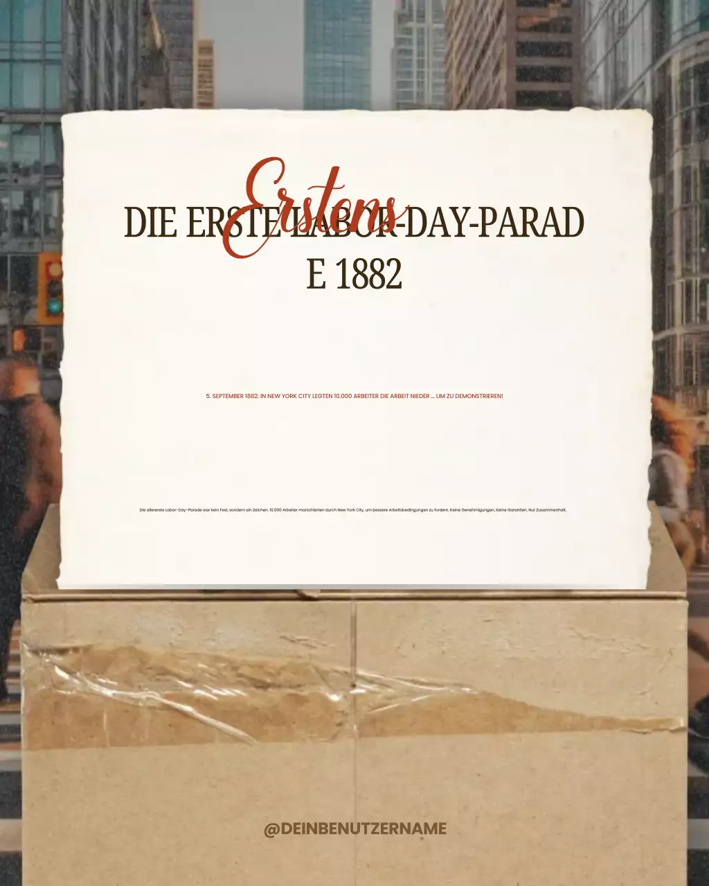 Beige Vintage-Geburtsankündigung Instagram-Post