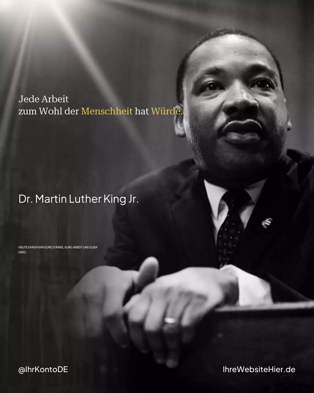 Motivationszitat zum Tag der Arbeit Instagram-Post