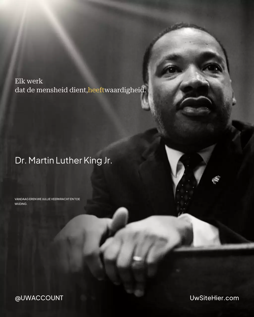 Instagram-bericht met motiverende quote voor Labor Day