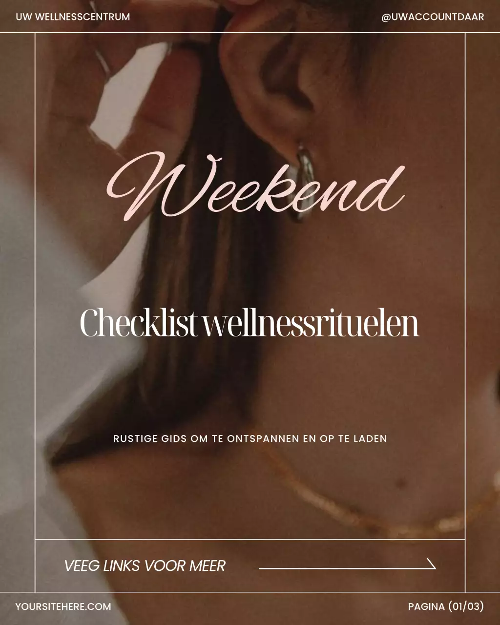Beige Elegante Wellness Checklist Instagram-post