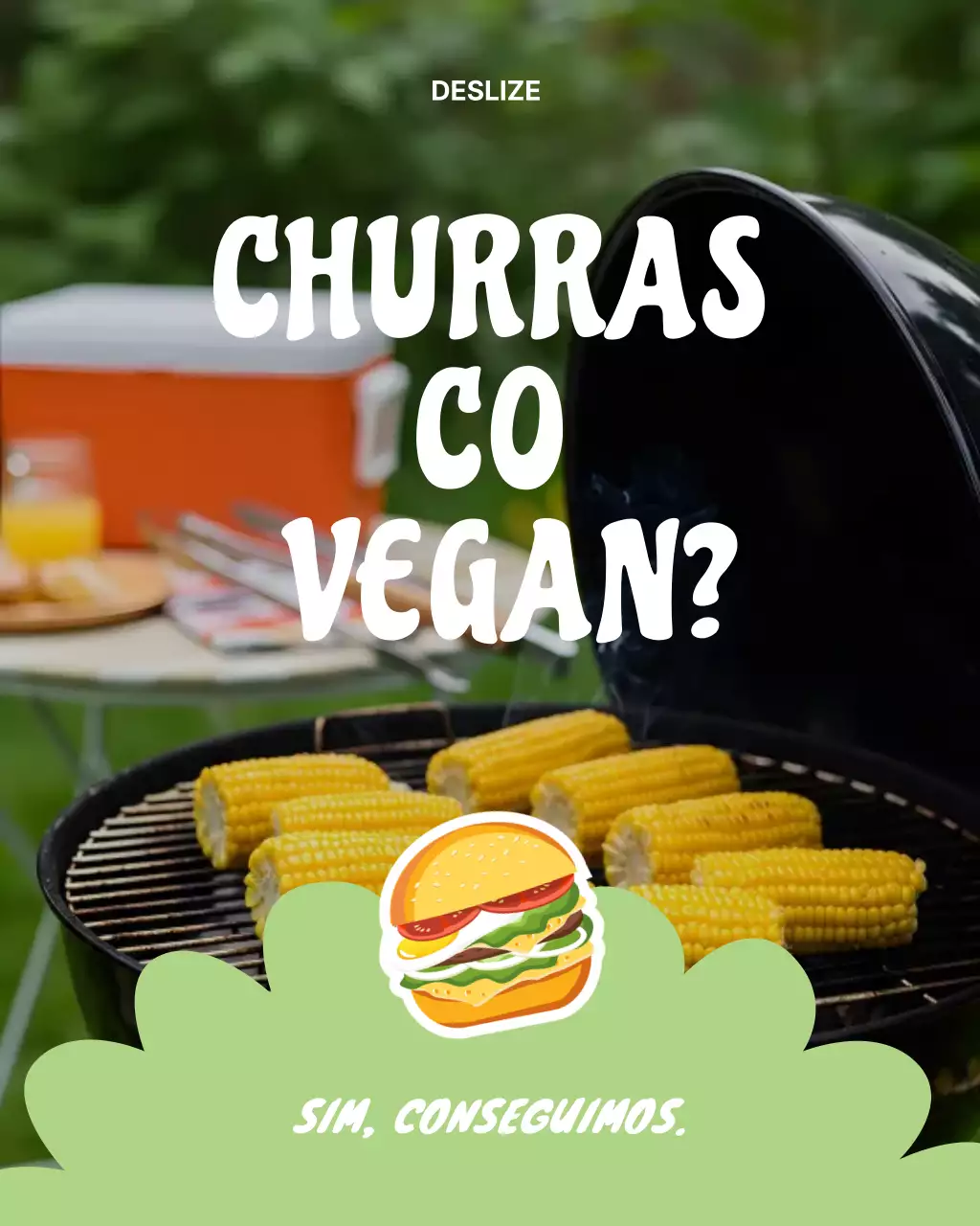 Postagem de comida vegana do Dia do Trabalho no Instagram