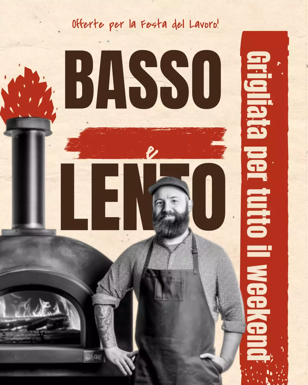 Post su Instagram per la promozione del food truck retrò con barbecue