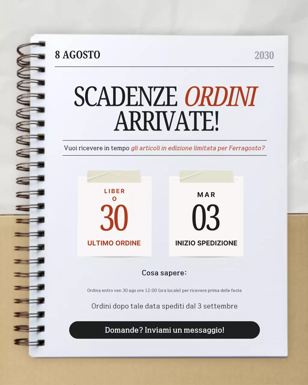 Avviso di festa moderno bianco Post di Instagram