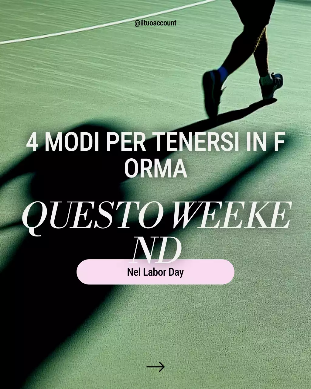 Post Instagram con suggerimenti moderni per il benessere e il fitness del Labor Day, lilla e arancione