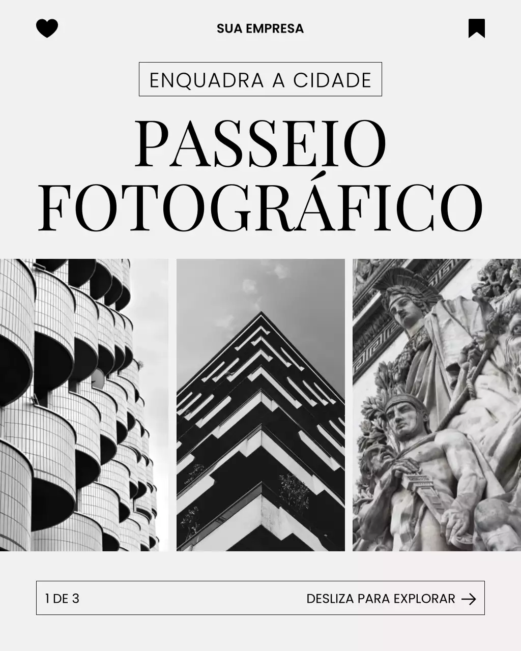Promoção de Tour Fotográfico em Estilo Clássico Simples para Postagem no Instagram