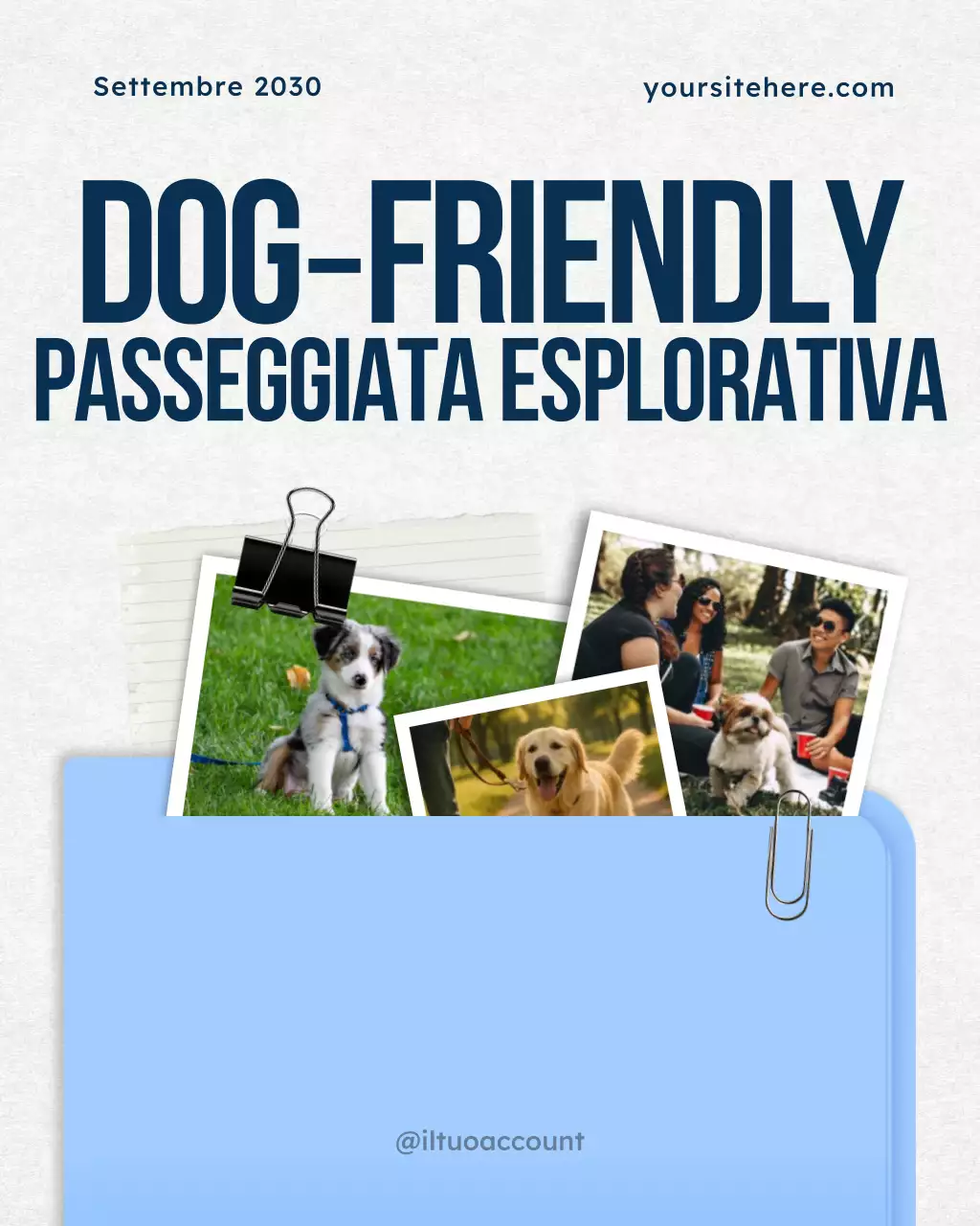 Annuncio dell'evento Blue Modern Pet su Instagram