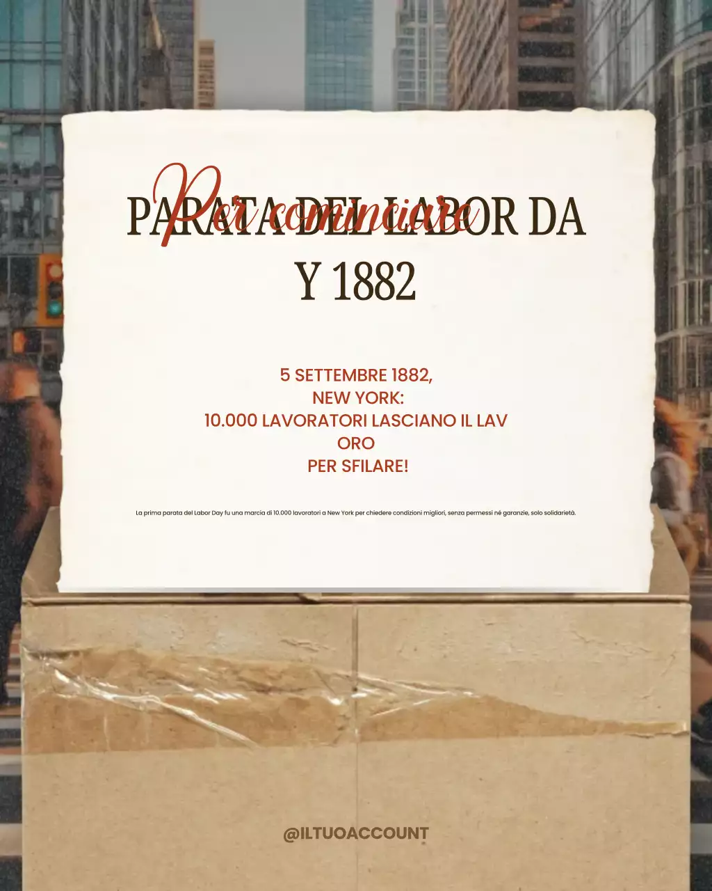 Post Instagram di annuncio del parto di Beige Vintage