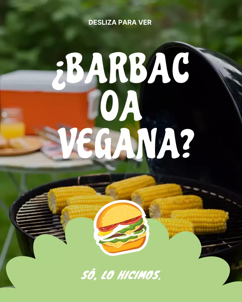 Publicación de Instagram sobre comida vegana del Día del Trabajo