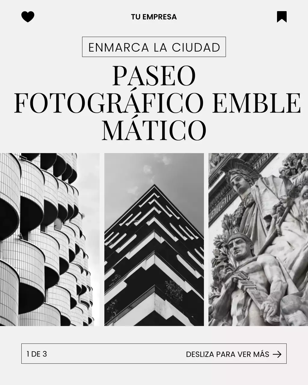 Promoción de tour fotográfico en estilo clásico y sencillo para publicación en Instagram