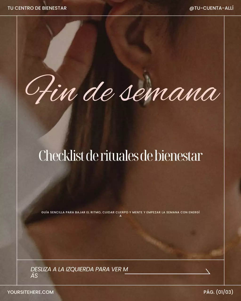 Publicación de Instagram de la lista de bienestar elegante en beige