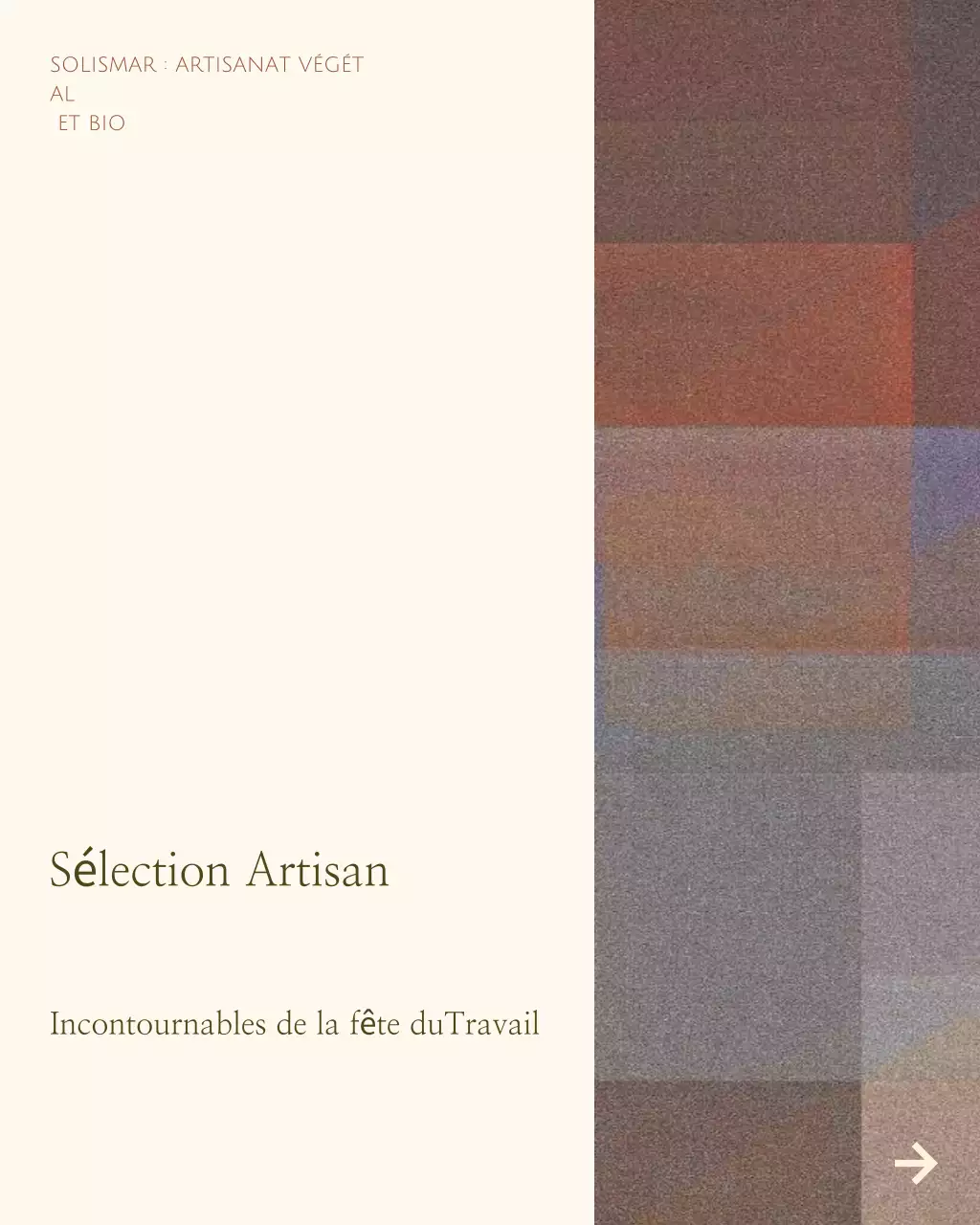 Publication Instagram de promotion de Beige Minimalist Artisan