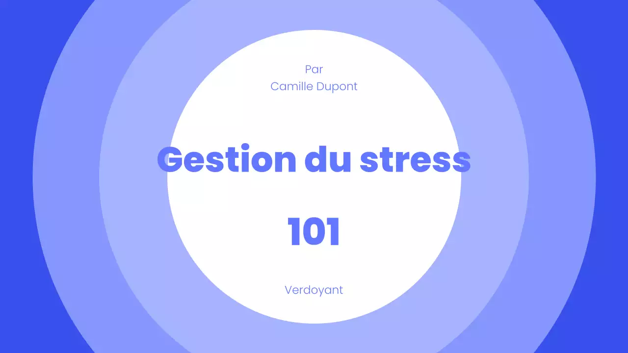 Présentation de la conférence Blue Modern Stress Management