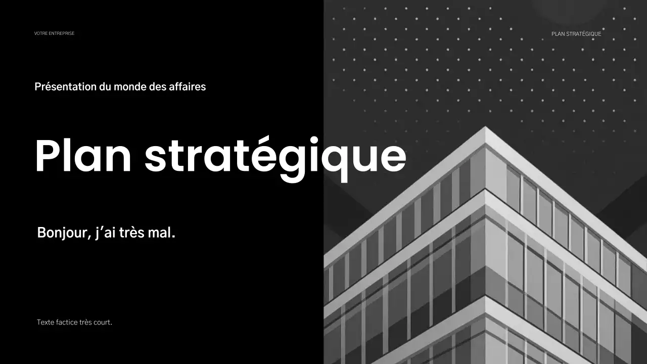 Plan d'affaires moderne noir