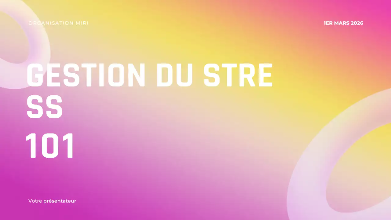 Présentation de la conférence Pink Modern Stress