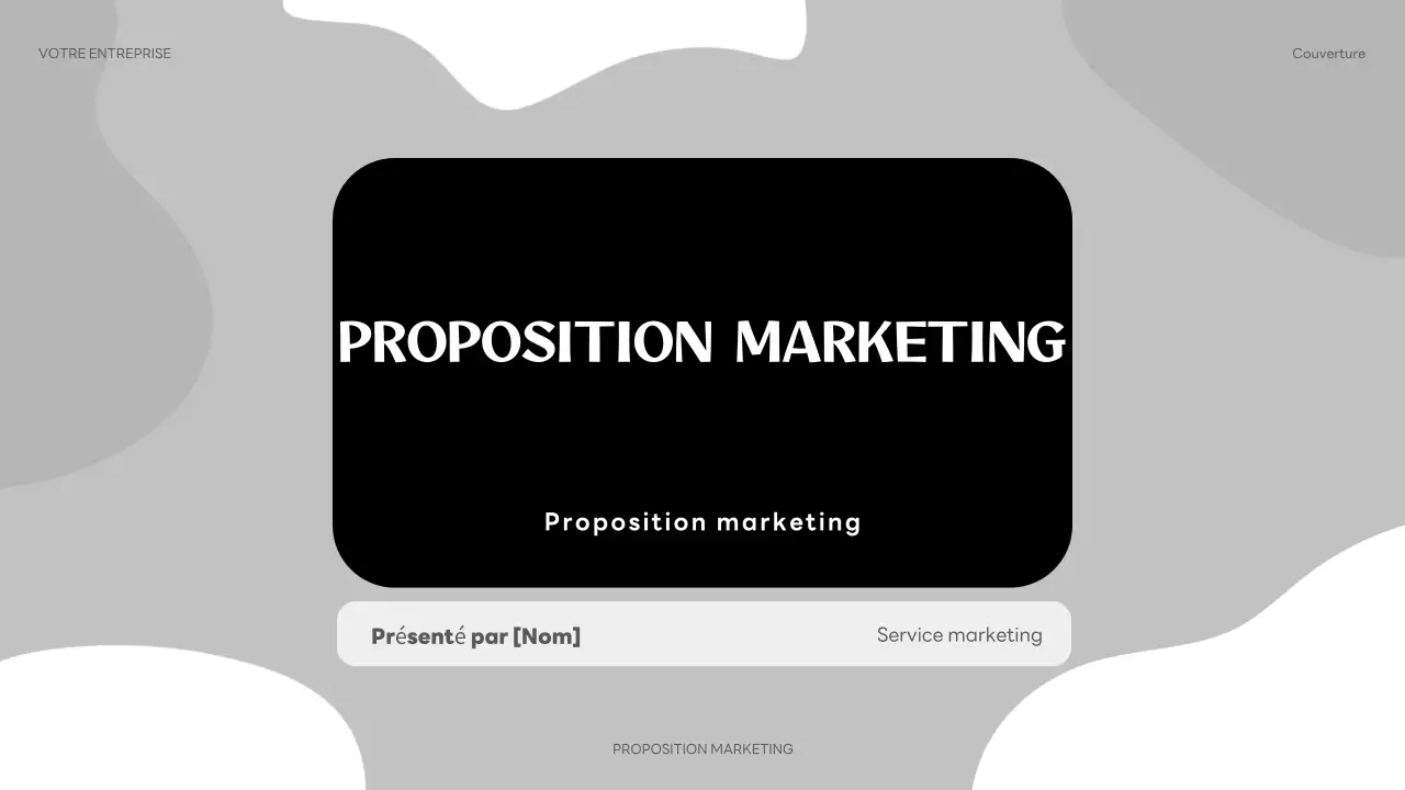 Présentation marketing moderne grise