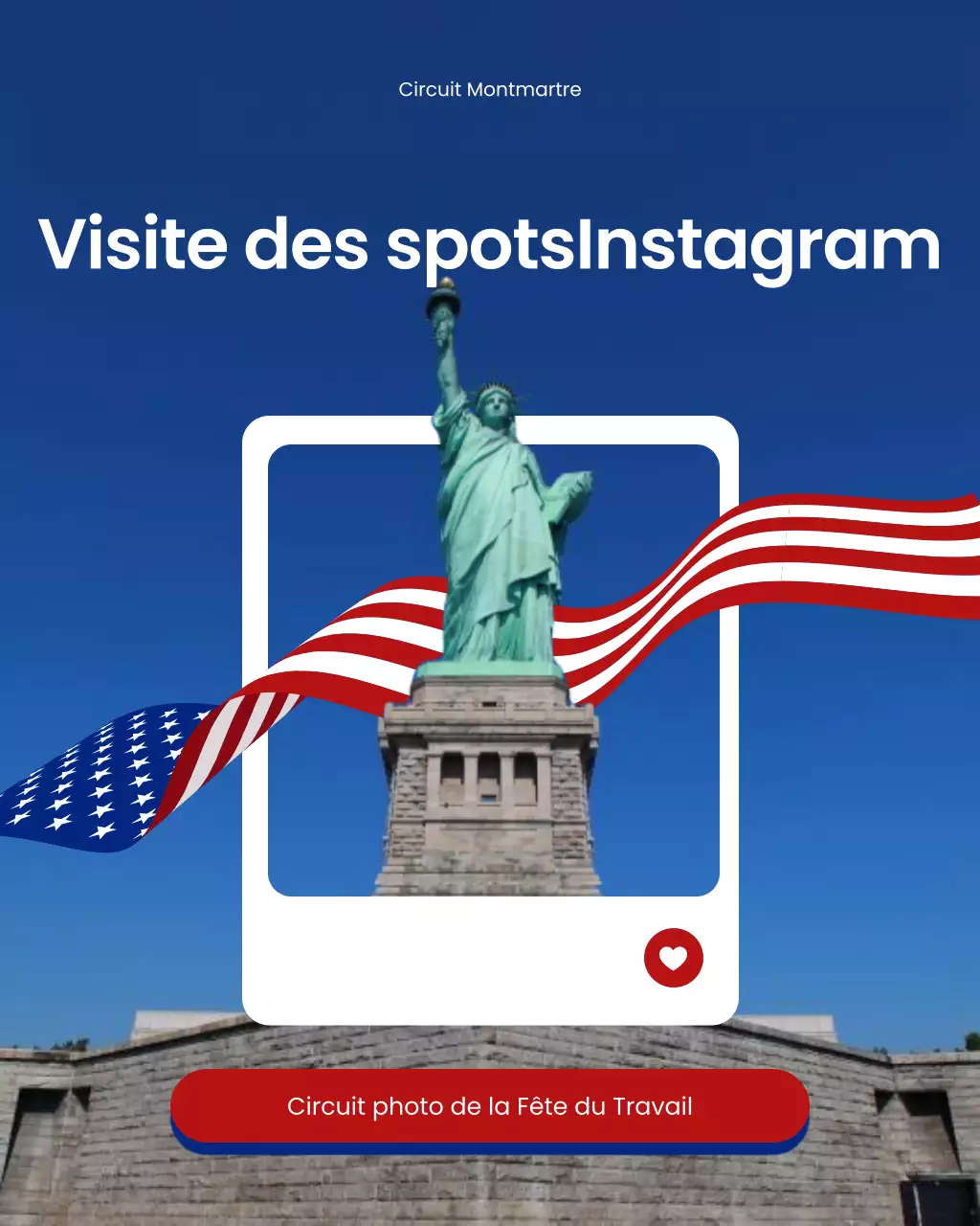 Tournée de photographies modernes et audacieuses en bleu et rouge sur Instagram