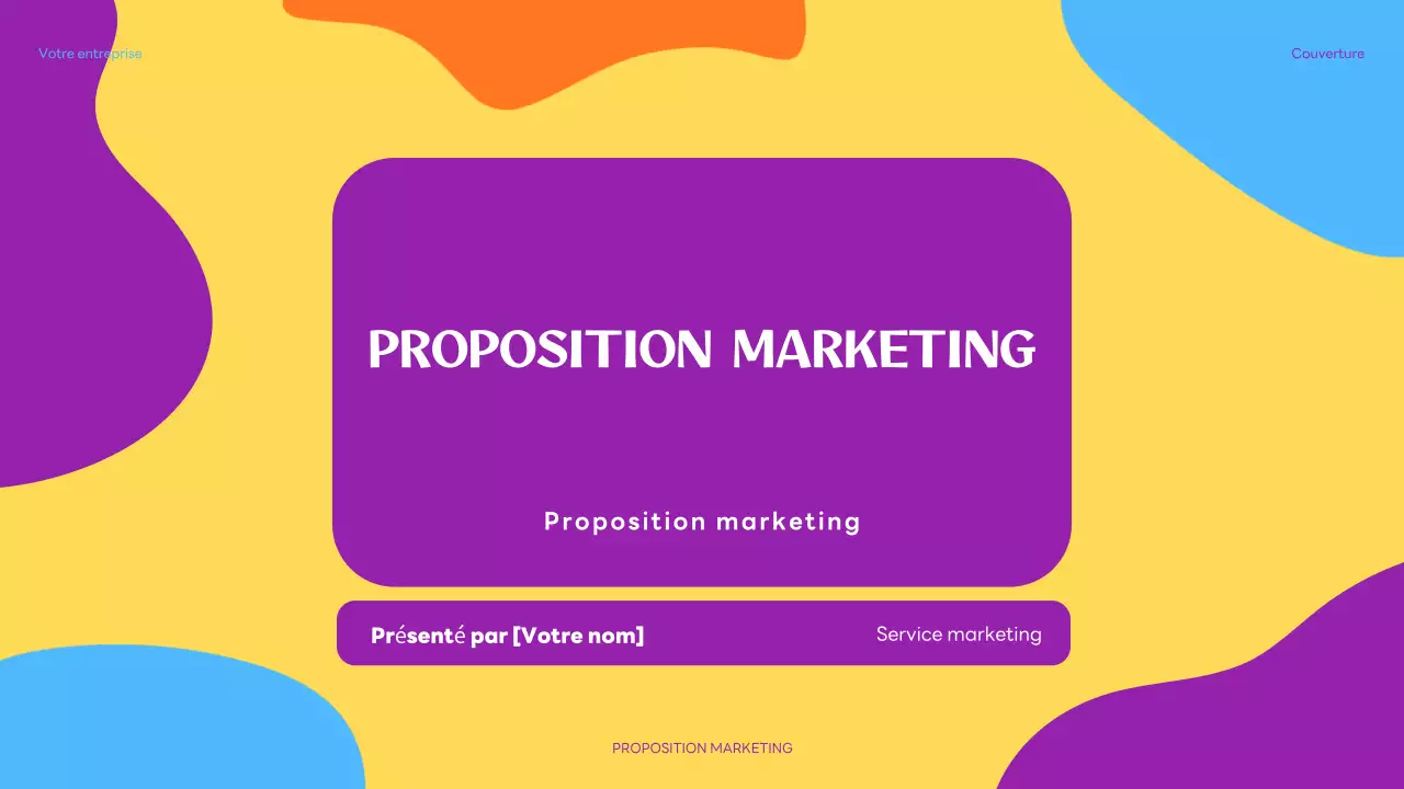 Présentation marketing abstraite violette