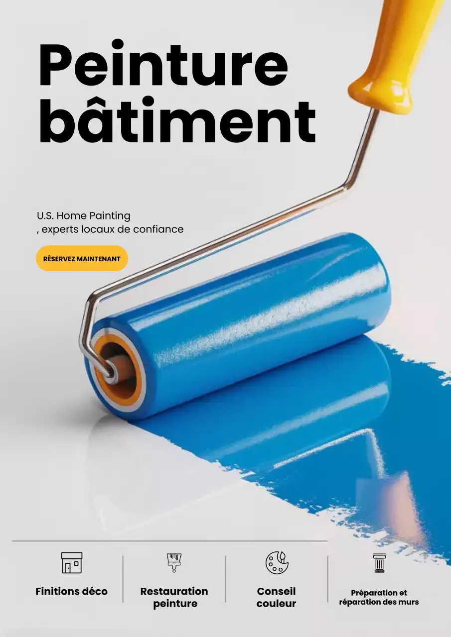 Affiche promotionnelle de peinture moderne grise