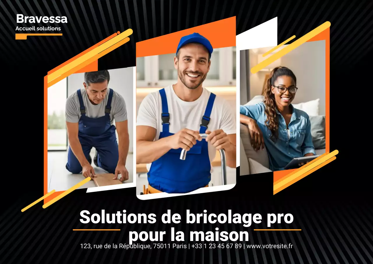 Promotion Orange Modern Handyman