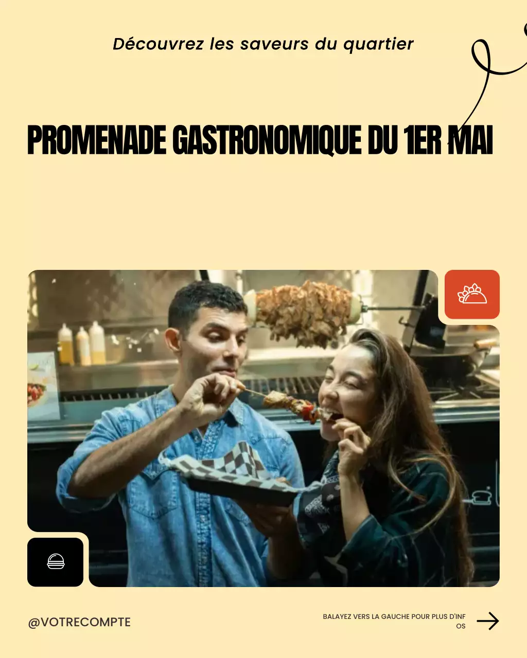 Publication Instagram promotionnelle pour le White Trendy Food Tour