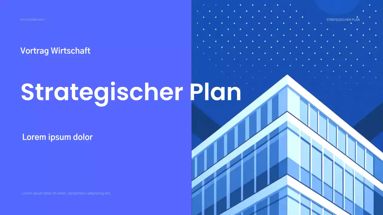 Blaue moderne Businessplan-Präsentation