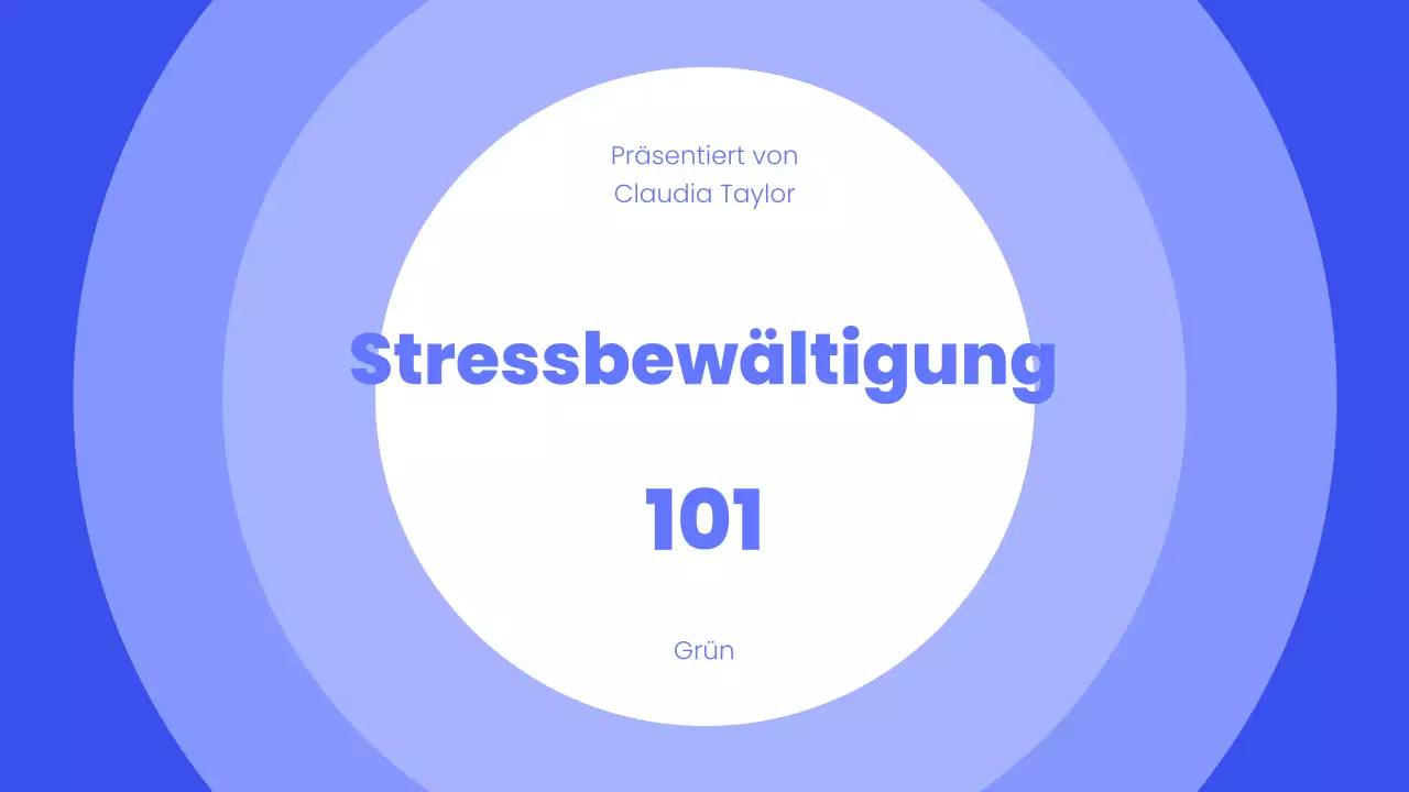 Blaue Vorlesung zum modernen Stressmanagement Präsentation