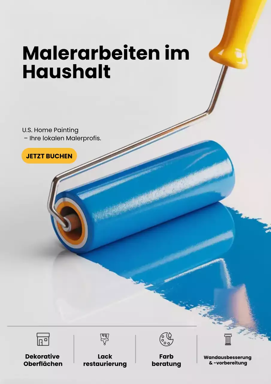 Graues Werbeplakat für moderne Malerei