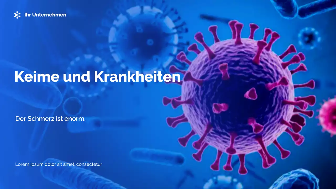 Blaue moderne Gesundheitsankündigung Präsentation