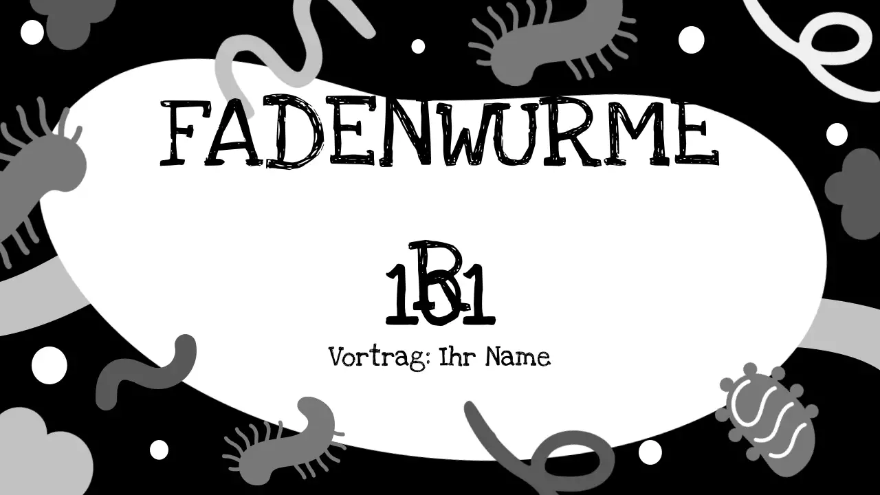 Schwarze minimalistische Biologie Präsentation