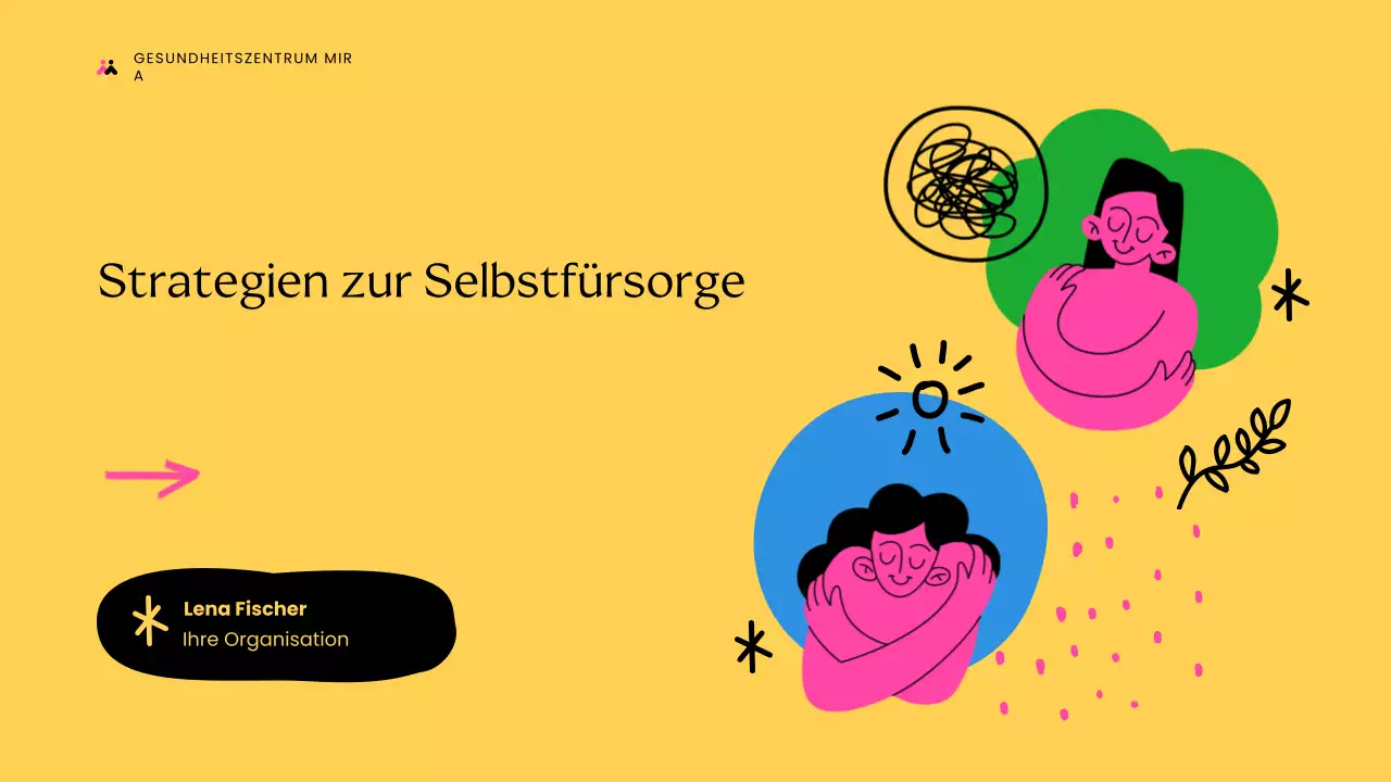 Gelber moderner Wellness-Leitfaden Präsentation