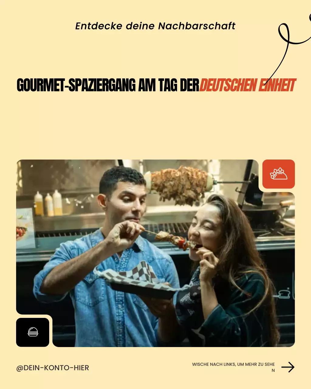 Instagram-Post zur White Trendy Food Tour-Werbung