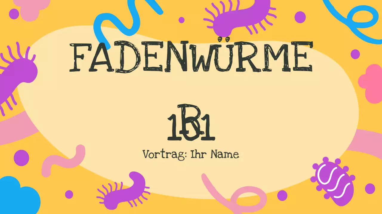 Gelbe spielerische Wissenschaftspräsentation