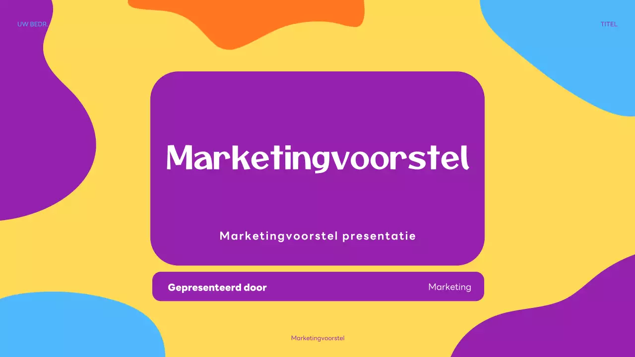 Paarse abstracte marketingpresentatie