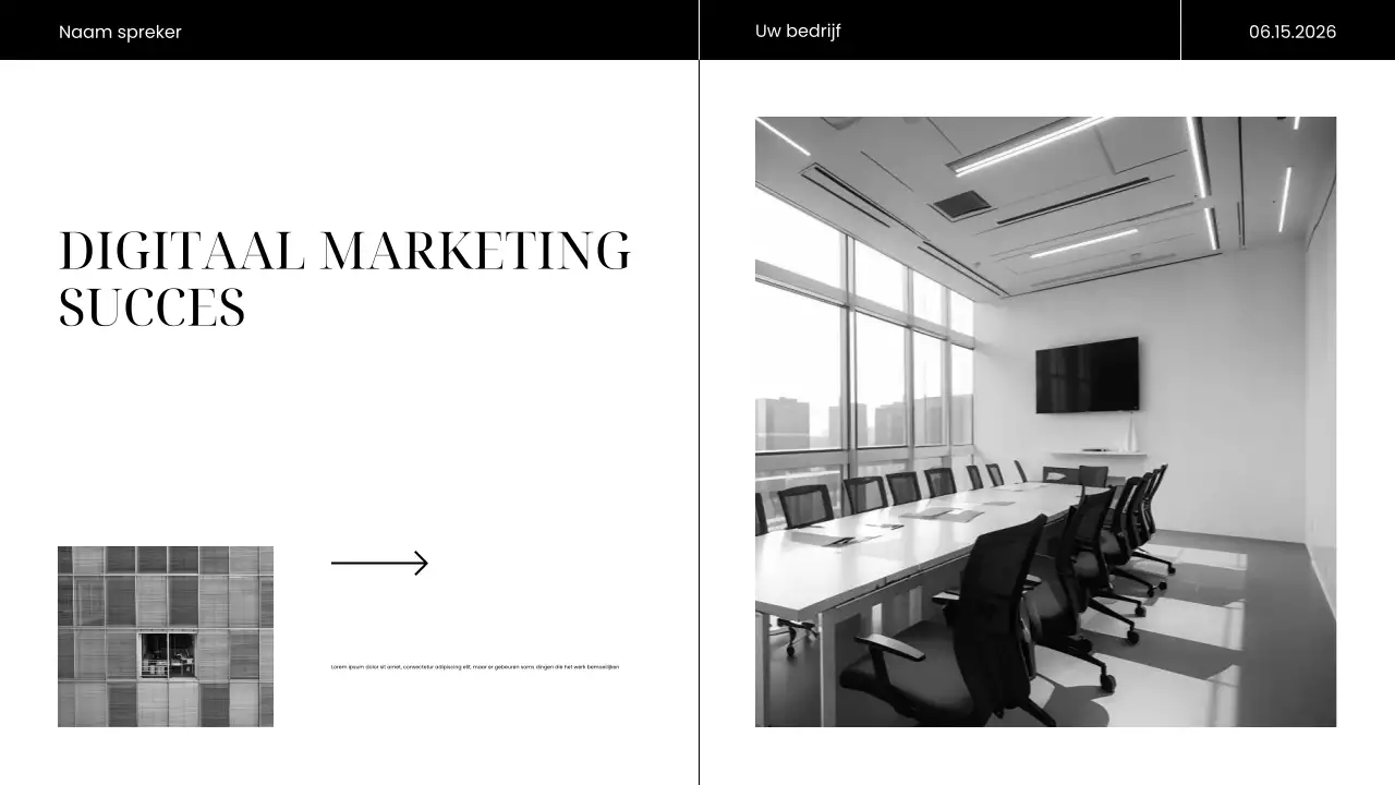 Zwarte moderne marketingpresentatie