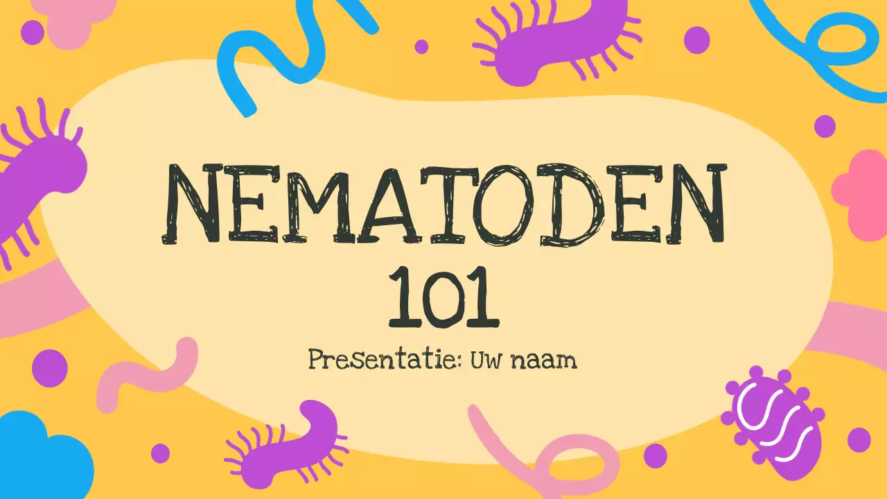 Gele speelse wetenschapspresentatie