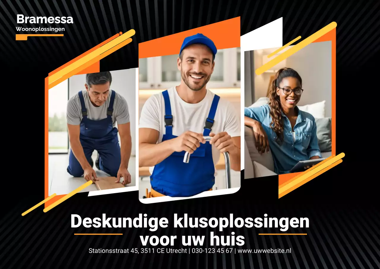 Oranje Moderne Klusjesman Promotie