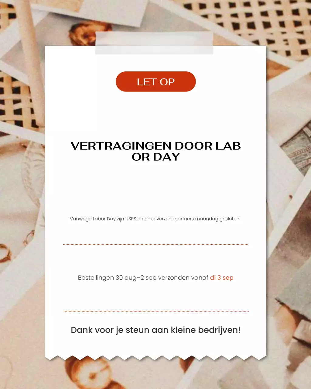 Witte en warme moderne aankondiging van de feestdagen op Instagram