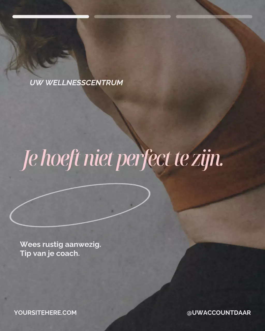 Brown Minimal Wellness aankondiging Instagram-bericht