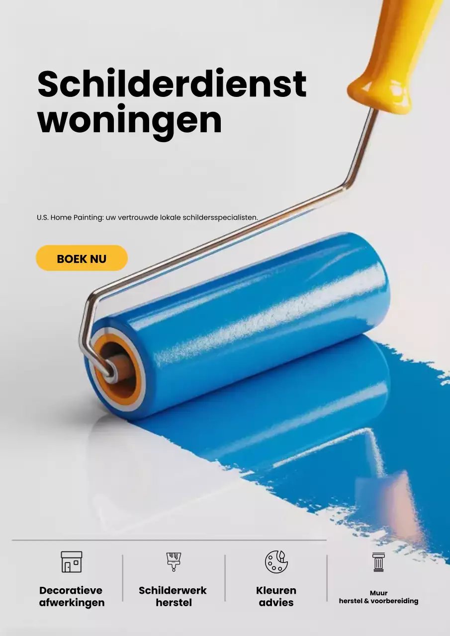 Promotieposter voor grijze moderne schilderijen